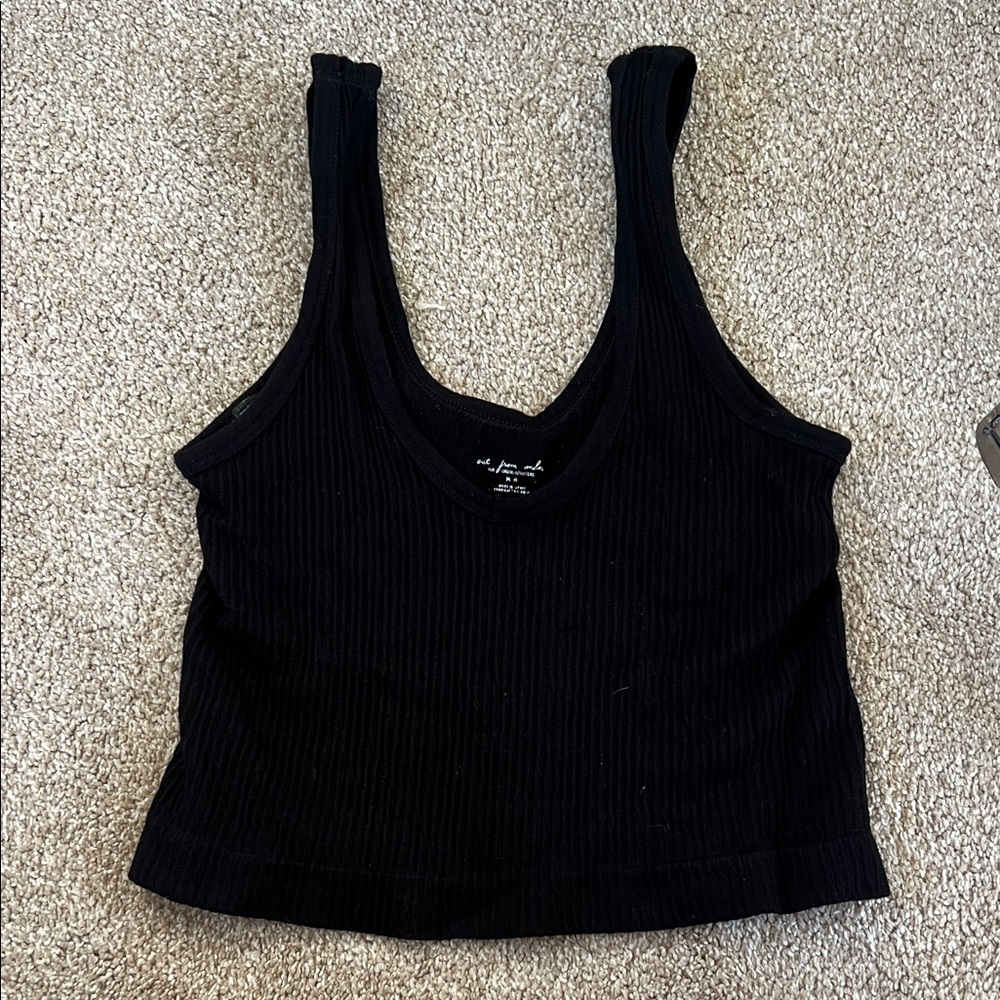 Urban Outfitters Black Ribbed Tank Top